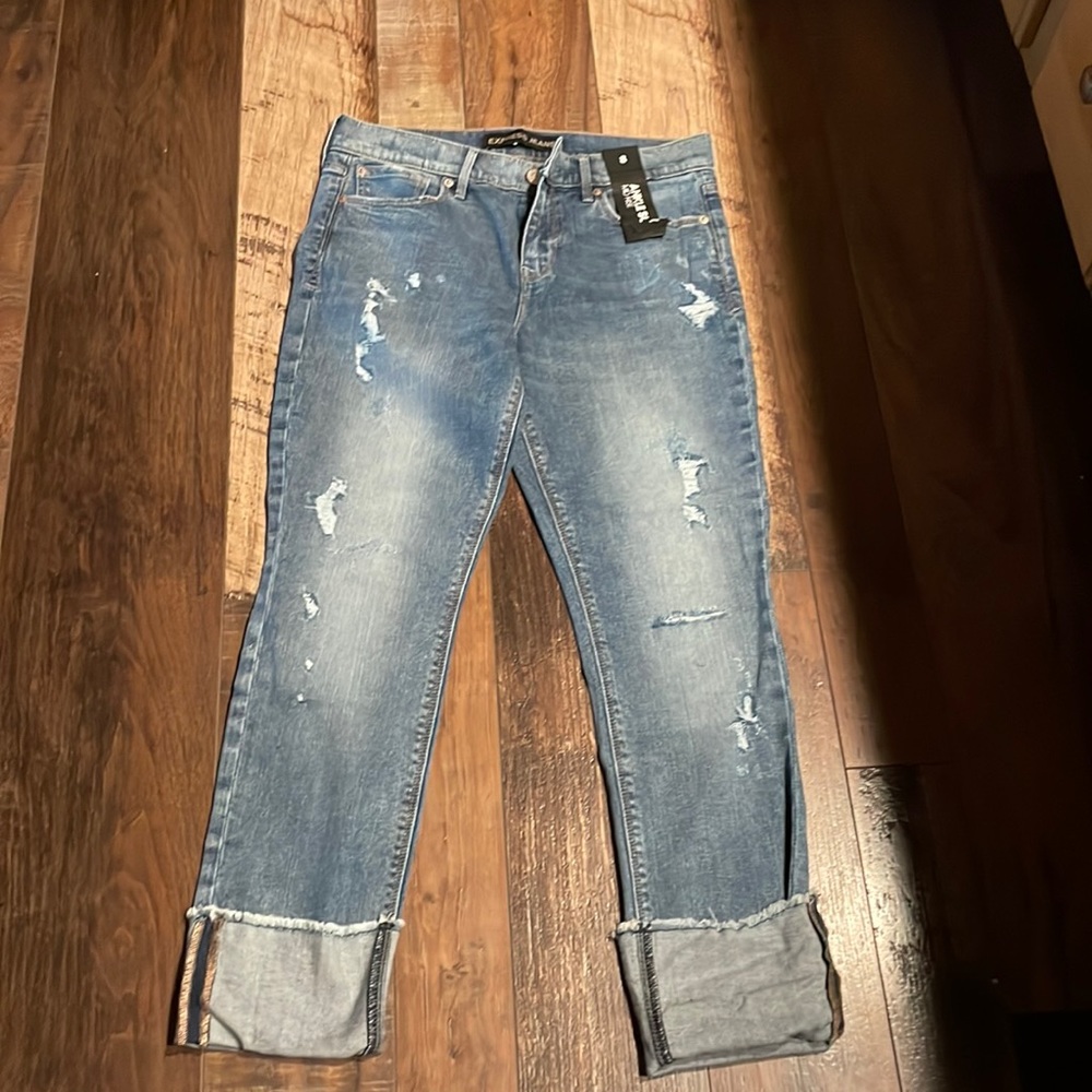 Ankle super skinny mid rise express jeans